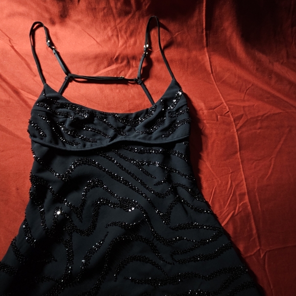 Oh Polly Black Beaded Mini Dress - Picture 2 of 9